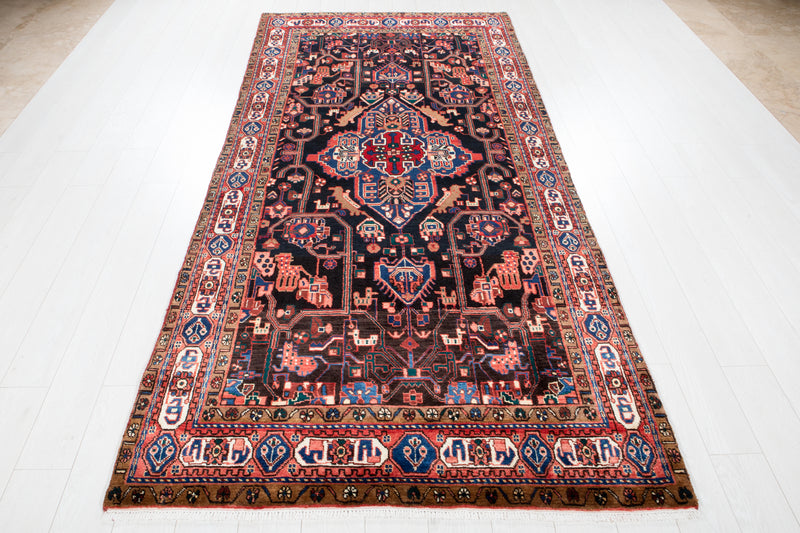 10' x 4' 7" Excellent Hand-Knotted Vintage Collectible Tribal Rug - Yasi & Fara 
