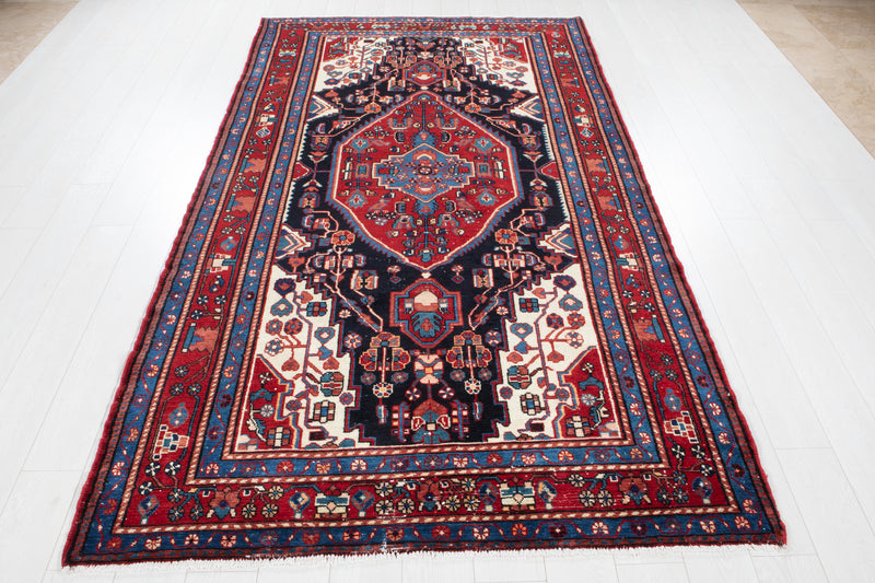 9' 7" x 5' 1" Excellent Hand-Knotted Antique Collectible Tribal Rug - Yasi & Fara 