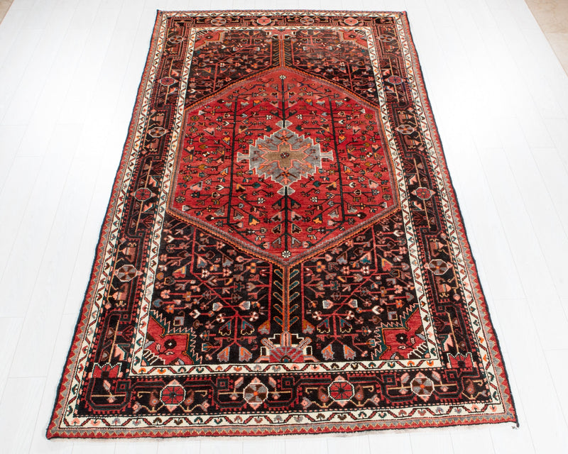 9' 7" x 5' 4" Excellent Hand-Knotted Collectible Vintage Tribal Rug - Yasi & Fara 