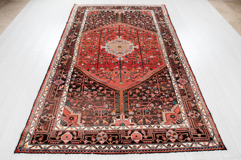 9' 7" x 5' 4" Excellent Hand-Knotted Collectible Vintage Tribal Rug - Yasi & Fara 
