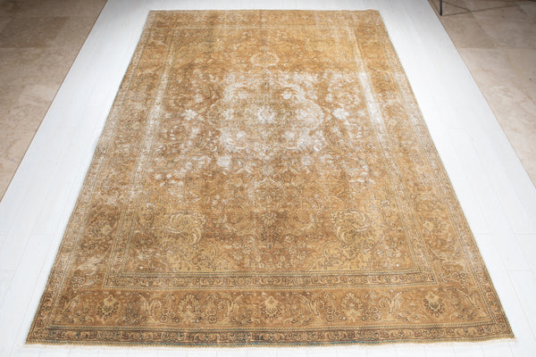 11' 5" x 7' 10" Excellent Hand-Knotted Antique Faded Large Area Rug - Yasi & Fara 
