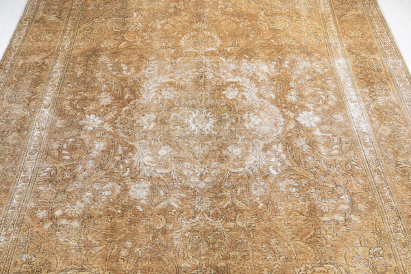 11' 5" x 7' 10" Excellent Hand-Knotted Antique Faded Large Area Rug - Yasi & Fara 