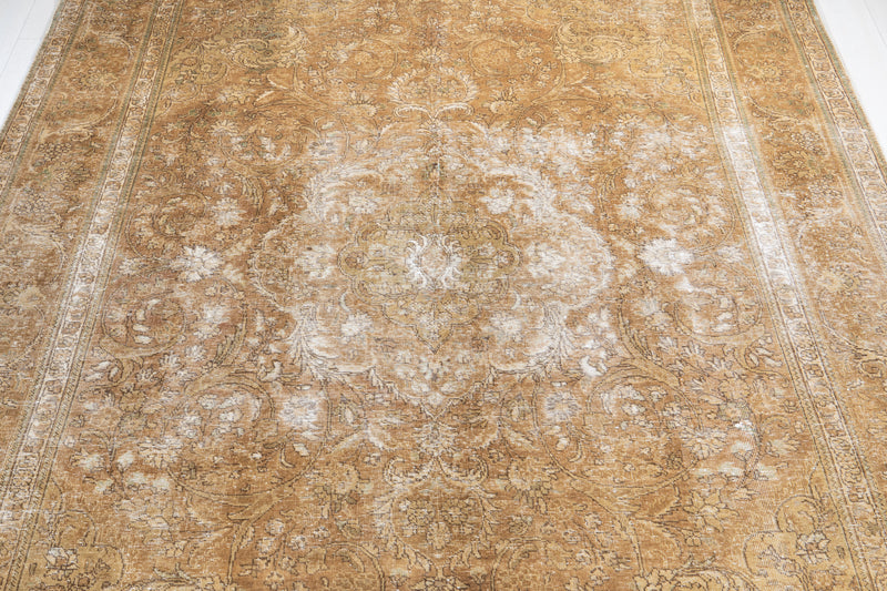 11' 5" x 7' 10" Excellent Hand-Knotted Antique Faded Large Area Rug - Yasi & Fara 