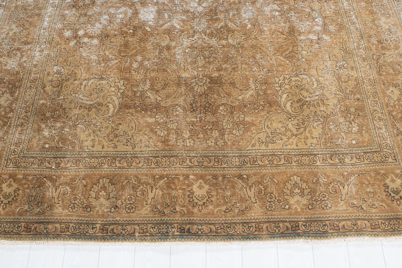 11' 5" x 7' 10" Excellent Hand-Knotted Antique Faded Large Area Rug - Yasi & Fara 