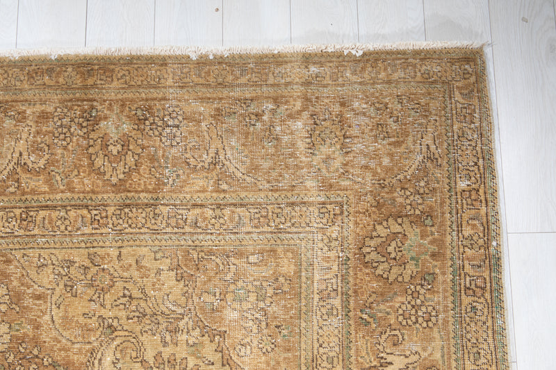 11' 5" x 7' 10" Excellent Hand-Knotted Antique Faded Large Area Rug - Yasi & Fara 
