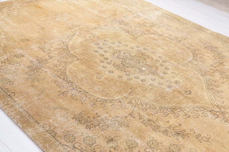 10' 6" x 7' 6" Excellent Hand-Knotted Antique Faded Large Area Rug - Yasi & Fara 