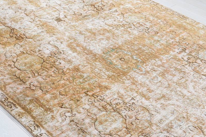 9' 7" x 6' 7" Excellent Hand-Knotted Antique Faded Large Area Rug - Yasi & Fara 