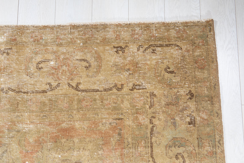 10' 6" x 7' 3" Excellent Hand-Knotted Antique Neutral Area Rug - Yasi & Fara 