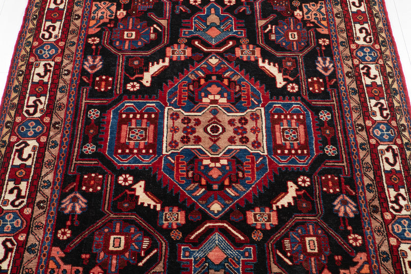 10' 4" x 5' 2" Excellent Hand-Knotted Vintage Collectible Tribal Rug - Yasi & Fara 