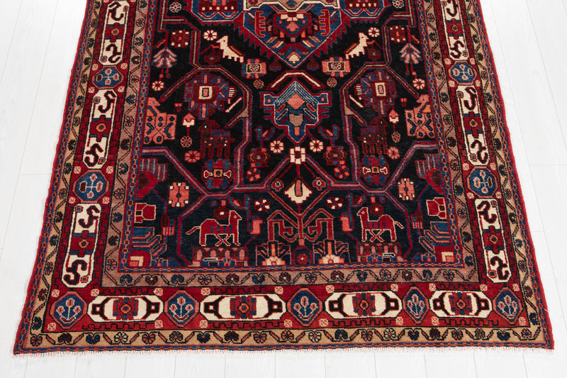 10' 4" x 5' 2" Excellent Hand-Knotted Vintage Collectible Tribal Rug - Yasi & Fara 