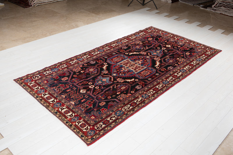 10' 4" x 5' 2" Excellent Hand-Knotted Vintage Collectible Tribal Rug - Yasi & Fara 