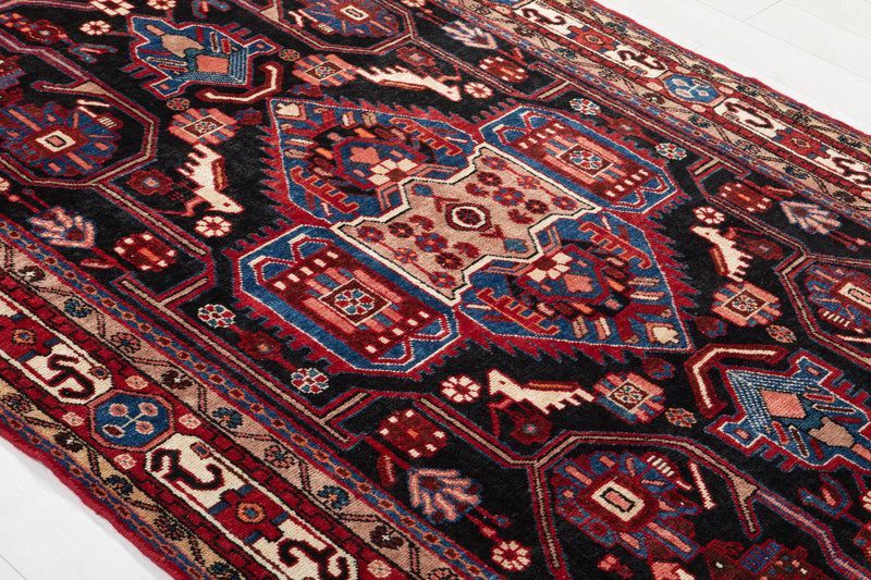 10' 4" x 5' 2" Excellent Hand-Knotted Vintage Collectible Tribal Rug - Yasi & Fara 