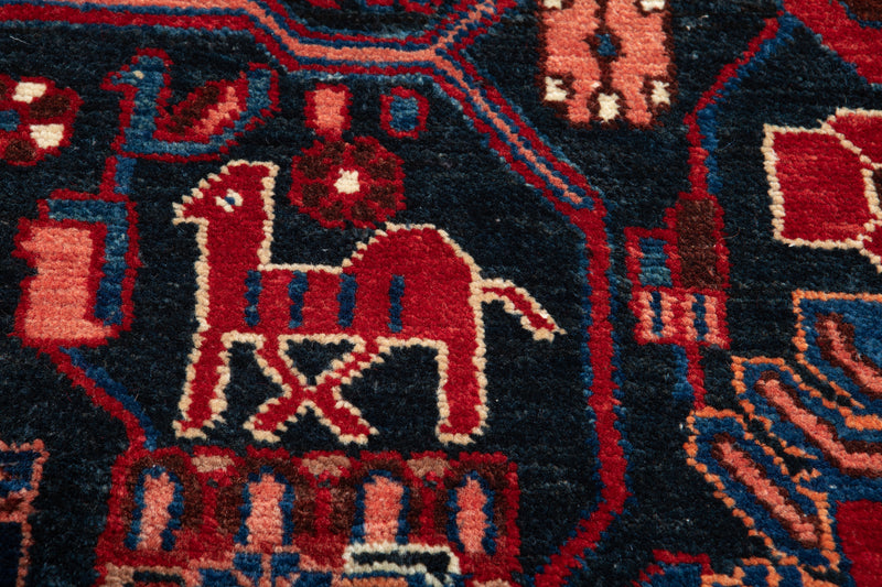 10' 4" x 5' 2" Excellent Hand-Knotted Vintage Collectible Tribal Rug - Yasi & Fara 