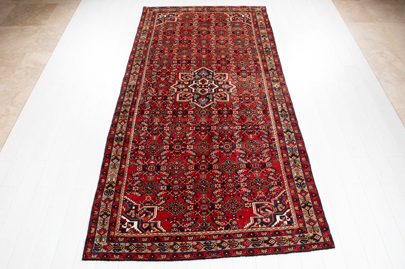 11' x 5' 4" Excellent Hand-Knotted Vintage Tribal Area Rug - Yasi & Fara 