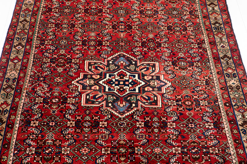 11' x 5' 4" Excellent Hand-Knotted Vintage Tribal Area Rug - Yasi & Fara 