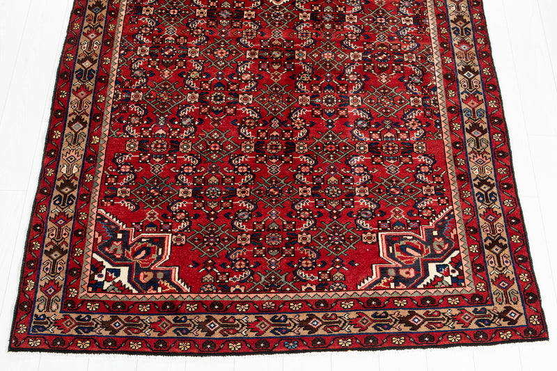 11' x 5' 4" Excellent Hand-Knotted Vintage Tribal Area Rug - Yasi & Fara 