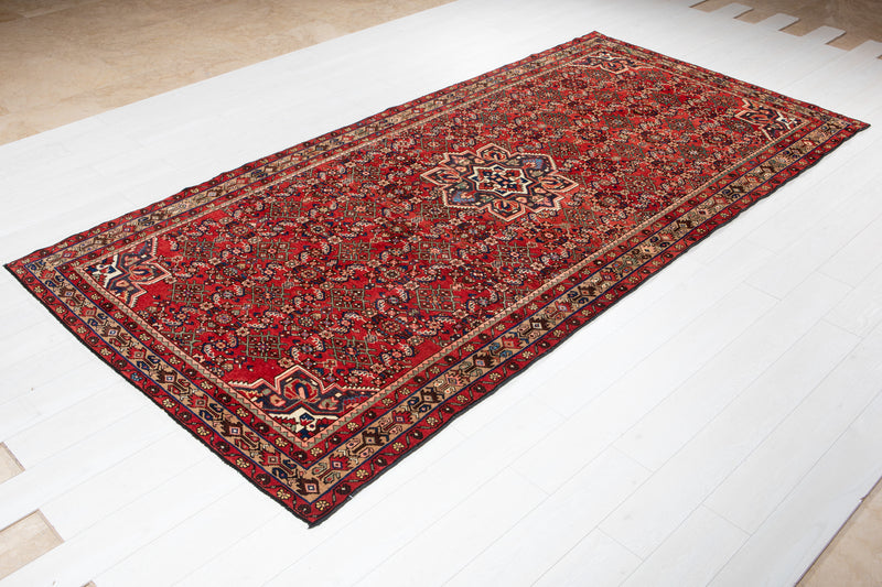 11' x 5' 4" Excellent Hand-Knotted Vintage Tribal Area Rug - Yasi & Fara 