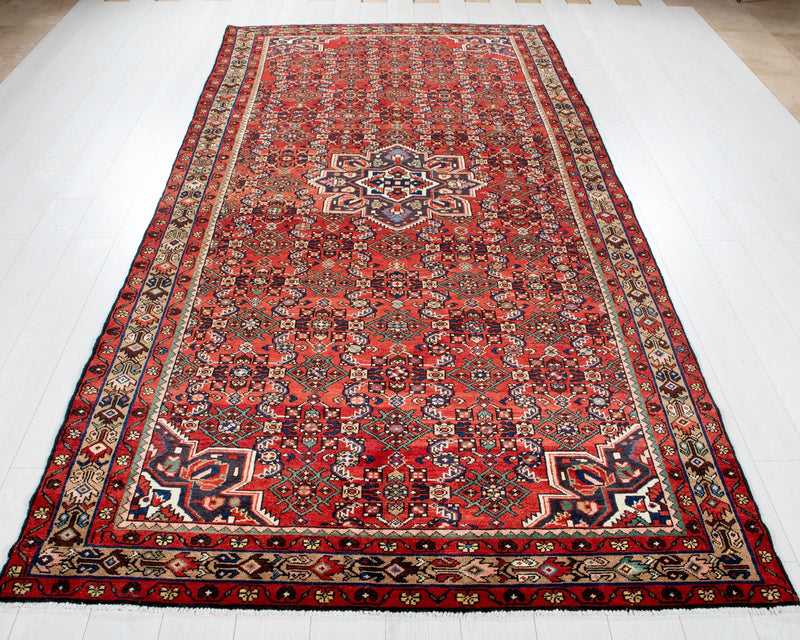 11' x 5' 4" Excellent Hand-Knotted Vintage Tribal Area Rug - Yasi & Fara 