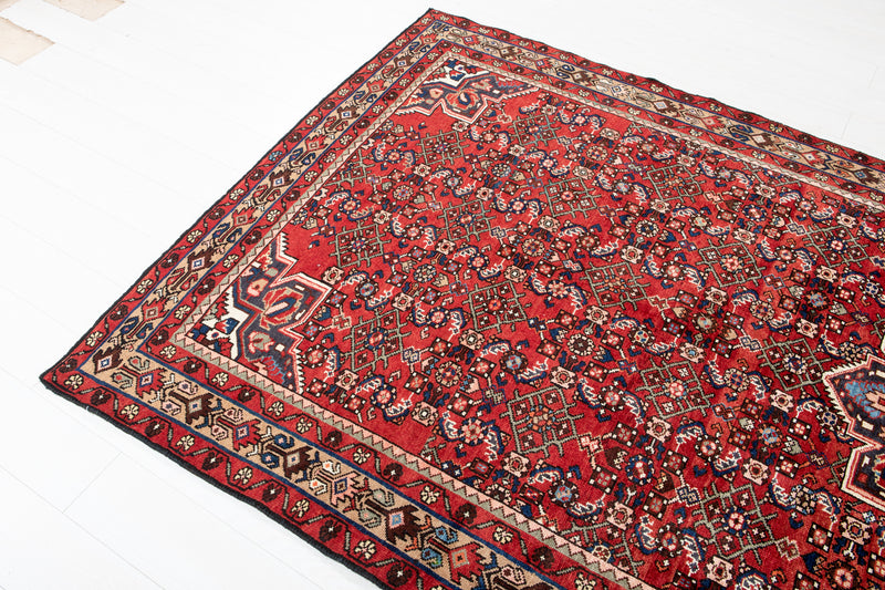 11' x 5' 4" Excellent Hand-Knotted Vintage Tribal Area Rug - Yasi & Fara 