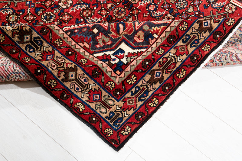 11' x 5' 4" Excellent Hand-Knotted Vintage Tribal Area Rug - Yasi & Fara 