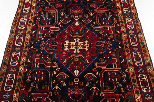 10' 9" x 5' 4" Excellent Hand-Knotted Vintage Collectible Tribal Rug - Yasi & Fara 