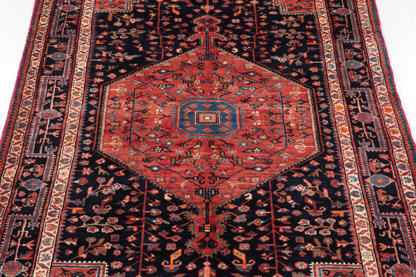 11' 3" x 5' 3" Excellent Hand-Knotted Vintage Geometric Collectible Tribal Rug - Yasi & Fara 