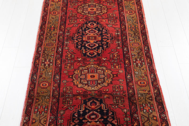 13' 6" x 3' 7" Excellent Hand-Knotted Antique Tribal Runner Rug - Yasi & Fara 
