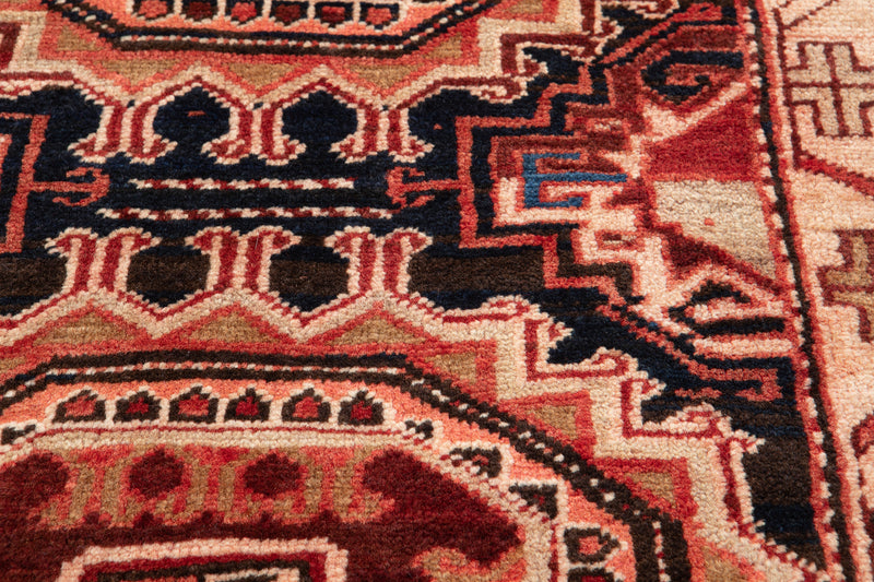 14' x 4' 4" Excellent Hand-Knotted Vintage Tribal Runner Rug - Yasi & Fara 