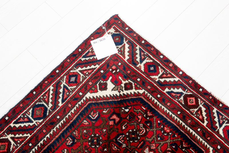 9' 10" x 3' 11" Excellent Hand-Knotted Vintage Red Tribal Runner Rug - Yasi & Fara 