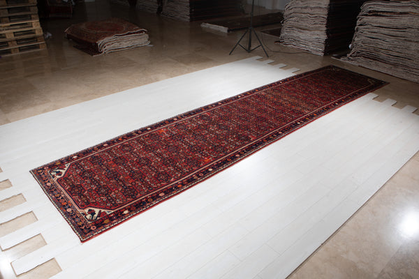 17' 9" x 3' 10" Excellent Hand-Knotted Antique Collectible Tribal Runner Rug - Yasi & Fara 