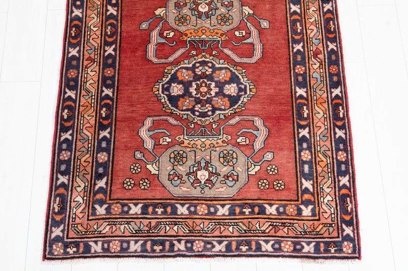 12' 8" x 3' 3" Excellent Hand-Knotted Vintage Collectible Tribal Runner Rug - Yasi & Fara 