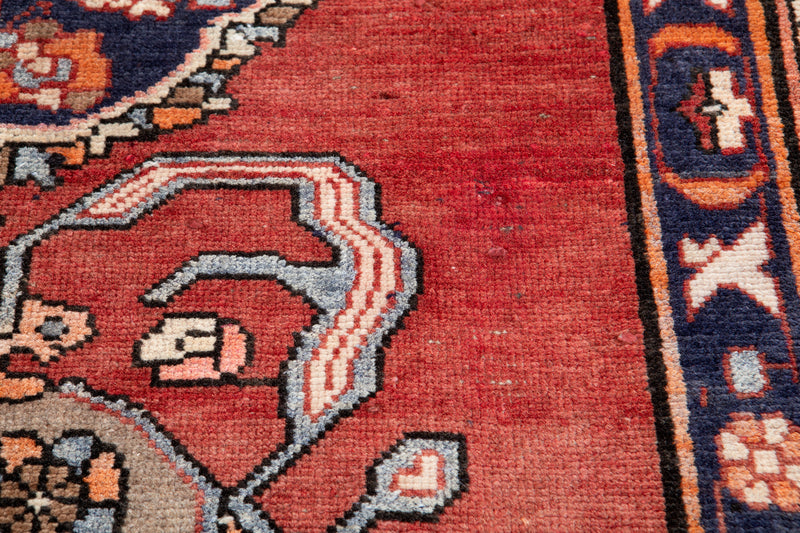 12' 8" x 3' 3" Excellent Hand-Knotted Vintage Collectible Tribal Runner Rug - Yasi & Fara 