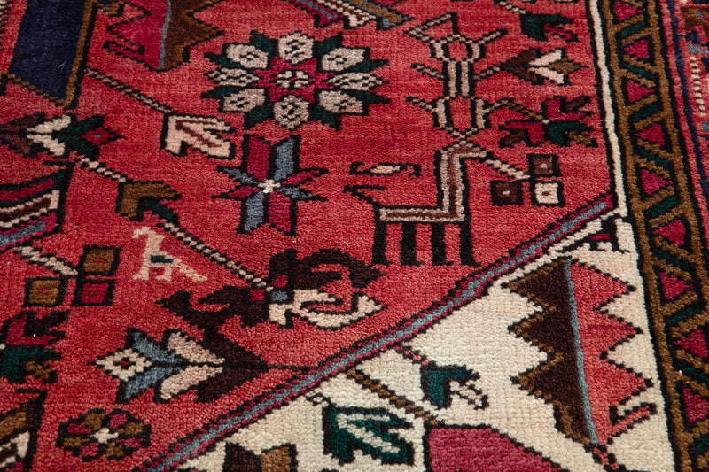 7' x 3' 5" Excellent Hand-Knotted Vintage Collectible Tribal Rug - Yasi & Fara 