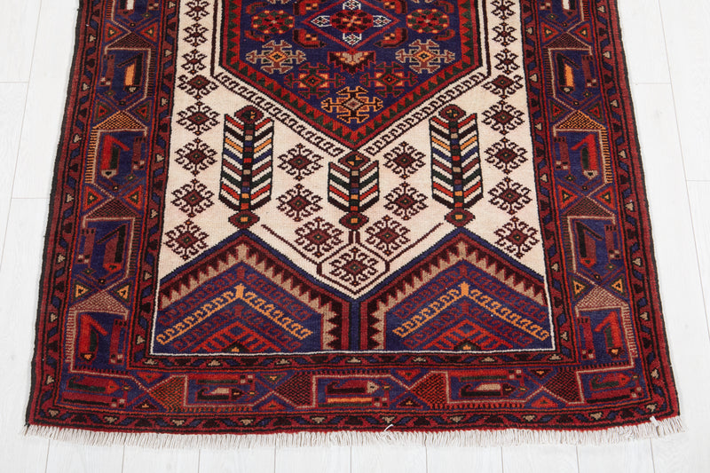 6' 2" x 4' 2" Excellent Hand-Knotted Vintage Beige Tribal Rug - Yasi & Fara 