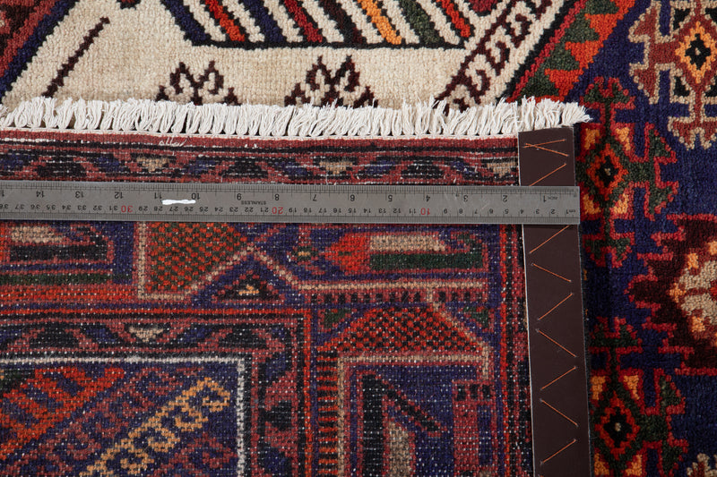6' 2" x 4' 2" Excellent Hand-Knotted Vintage Beige Tribal Rug - Yasi & Fara 