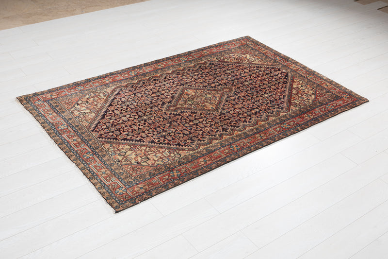 6' 11" x 4' 4" Excellent Hand-Knotted Antique Collectible Tribal Rug - Yasi & Fara 