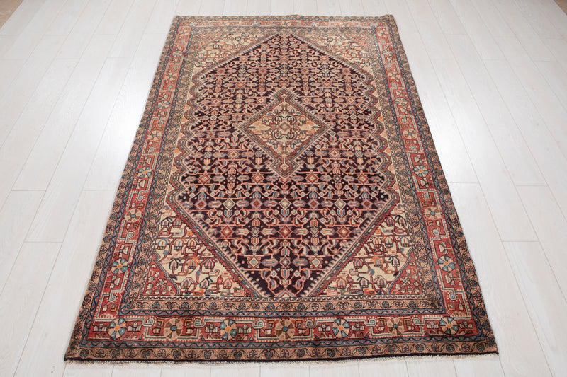 6' 11" x 4' 4" Excellent Hand-Knotted Antique Collectible Tribal Rug - Yasi & Fara 