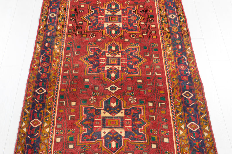 10' 5" x 3' 10" Excellent Hand-Knotted Vintage Collectible Tribal Runner Rug - Yasi & Fara 