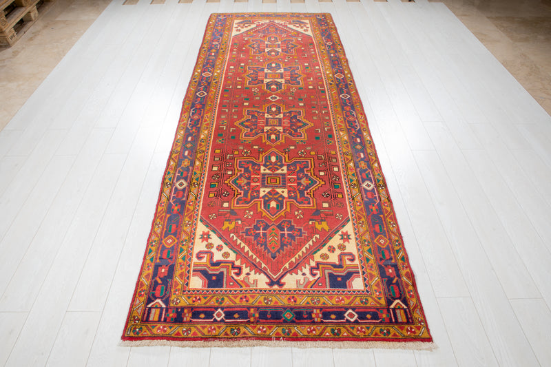10' 5" x 3' 10" Excellent Hand-Knotted Vintage Collectible Tribal Runner Rug - Yasi & Fara 