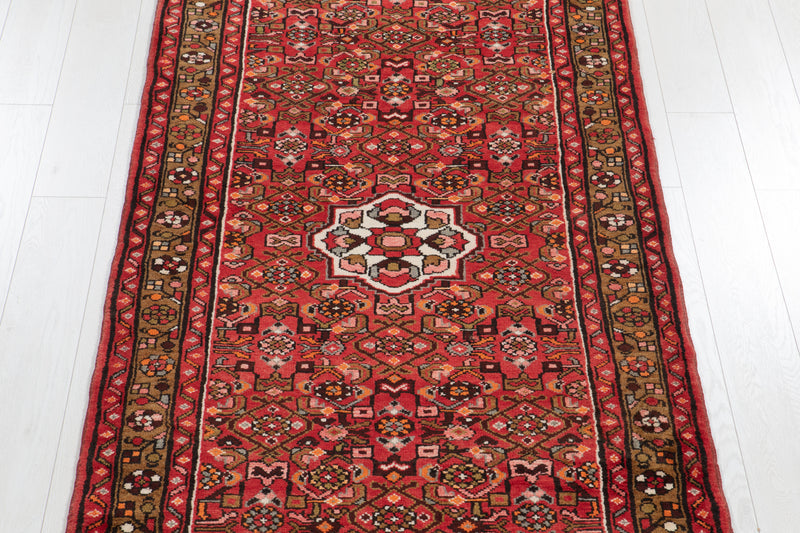10' 7" x 3' 7" Excellent Hand-Knotted Soft Tribal Runner Rug - Yasi & Fara 