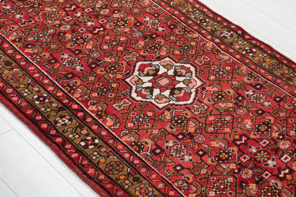 10' 7" x 3' 7" Excellent Hand-Knotted Soft Tribal Runner Rug - Yasi & Fara 