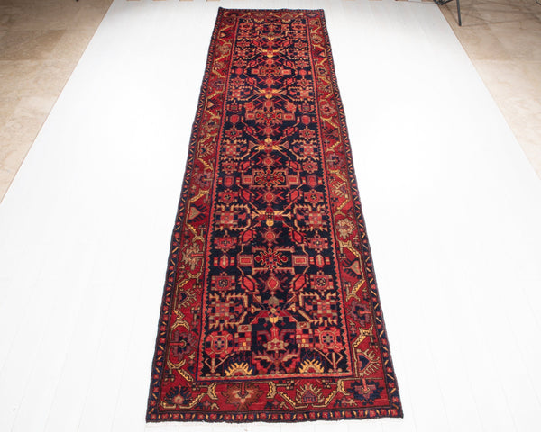 13' 5" x 3' 9" Excellent Hand-Knotted Antique Collectible Tribal Runner Rug - Yasi & Fara 