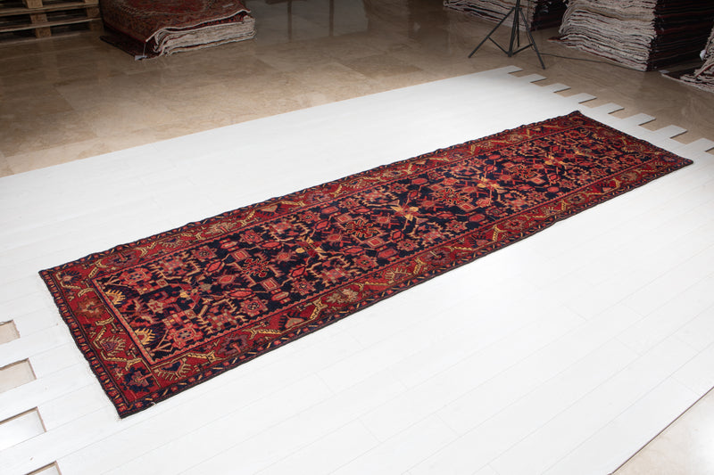 13' 5" x 3' 9" Excellent Hand-Knotted Antique Collectible Tribal Runner Rug - Yasi & Fara 