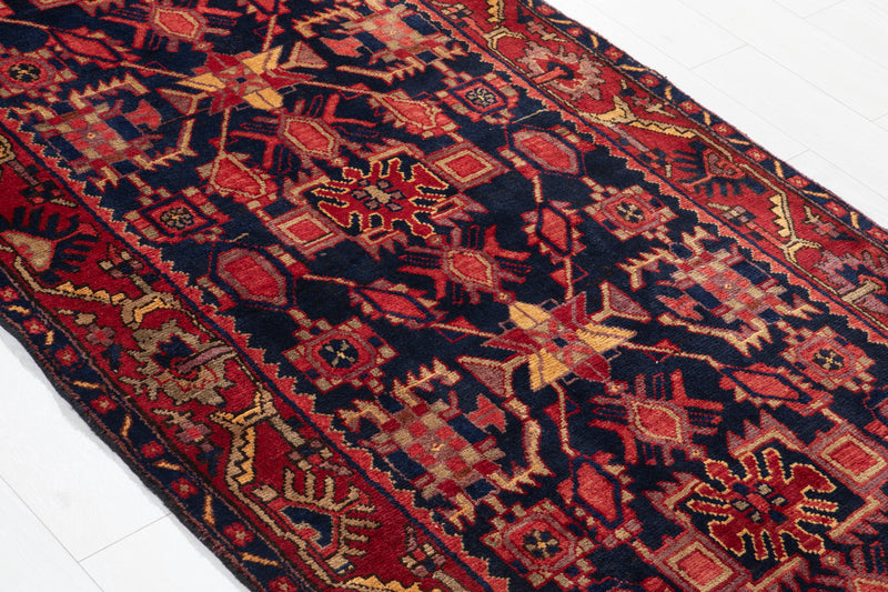 13' 5" x 3' 9" Excellent Hand-Knotted Antique Collectible Tribal Runner Rug - Yasi & Fara 