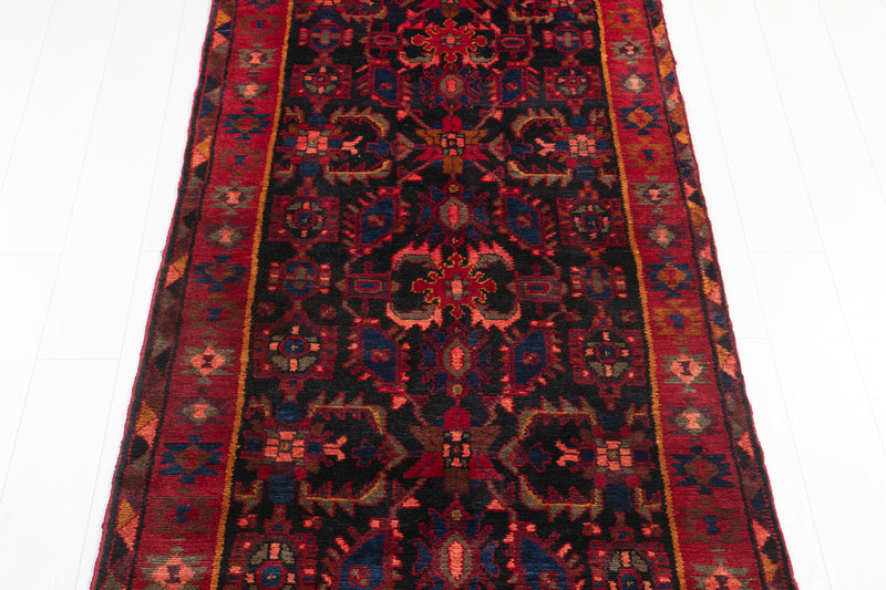 13' 10" x 3' 5" Excellent Hand-Knotted Antique Collectible Tribal Runner Rug - Yasi & Fara 