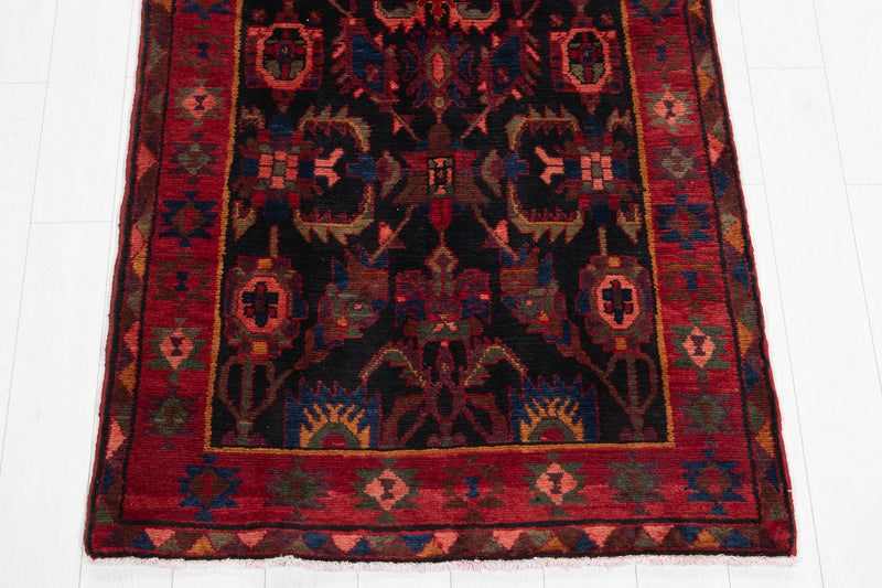 13' 10" x 3' 5" Excellent Hand-Knotted Antique Collectible Tribal Runner Rug - Yasi & Fara 