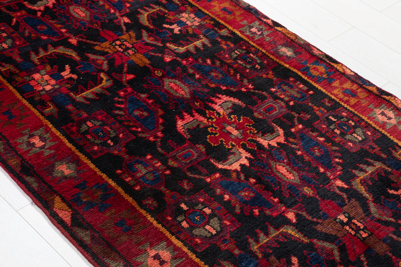 13' 10" x 3' 5" Excellent Hand-Knotted Antique Collectible Tribal Runner Rug - Yasi & Fara 