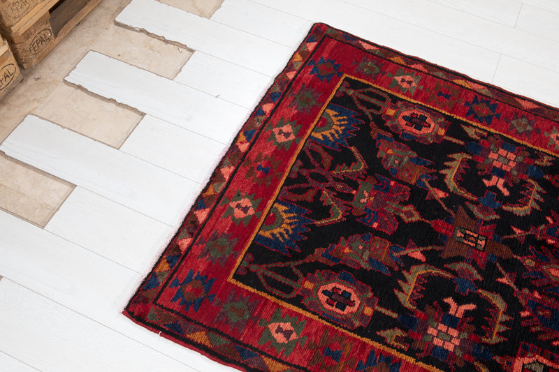 13' 10" x 3' 5" Excellent Hand-Knotted Antique Collectible Tribal Runner Rug - Yasi & Fara 