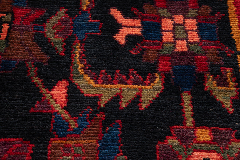 13' 10" x 3' 5" Excellent Hand-Knotted Antique Collectible Tribal Runner Rug - Yasi & Fara 