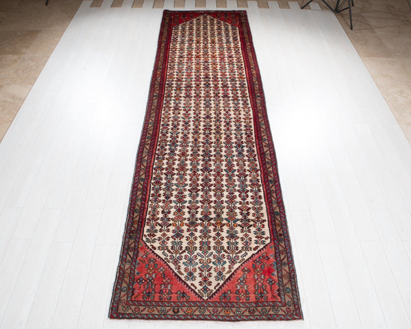 13' 4" x 3' 8" Excellent Hand-Knotted Antique Collectible Tribal Runner Rug - Yasi & Fara 